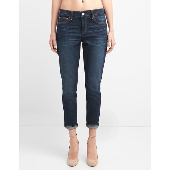 Gap Mid Rise Best Girlfriend Jeans Medium Indigo 33 - Picture 1 of 11